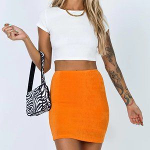 Princess polly orange mini skirt